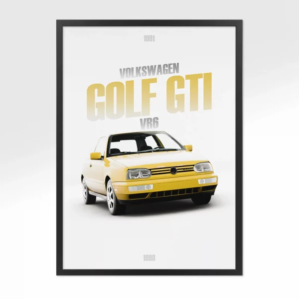 Poster Volkswagen Golf GTI VR6 – Vue avant