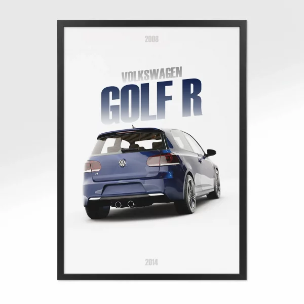 Poster Volkswagen Golf R 2008 – Vue arrière
