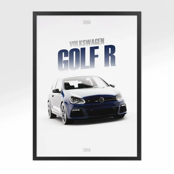 Poster Volkswagen Golf R 2008 – Vue avant