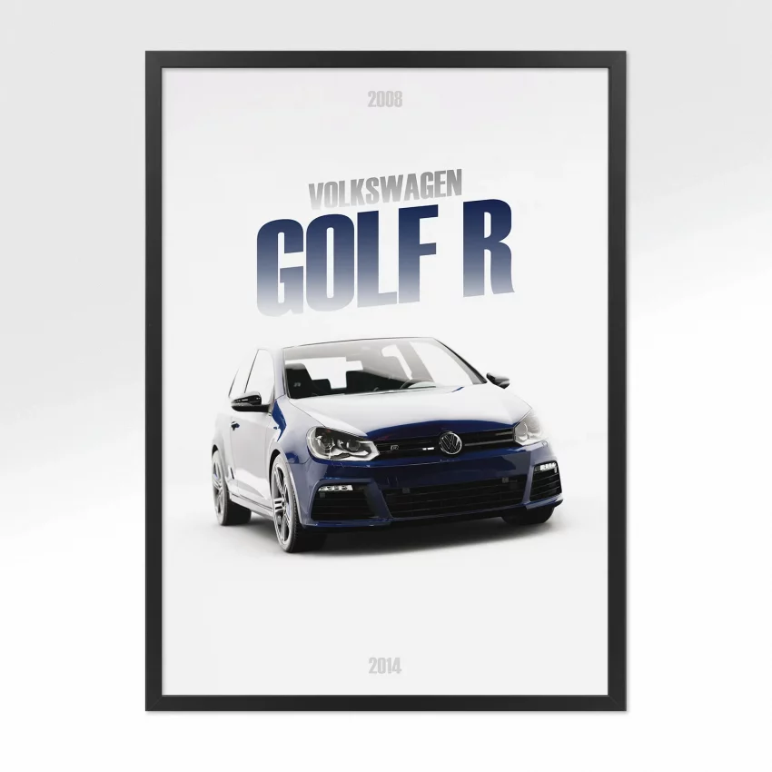 Poster Volkswagen Golf R 2008 - Vue avant