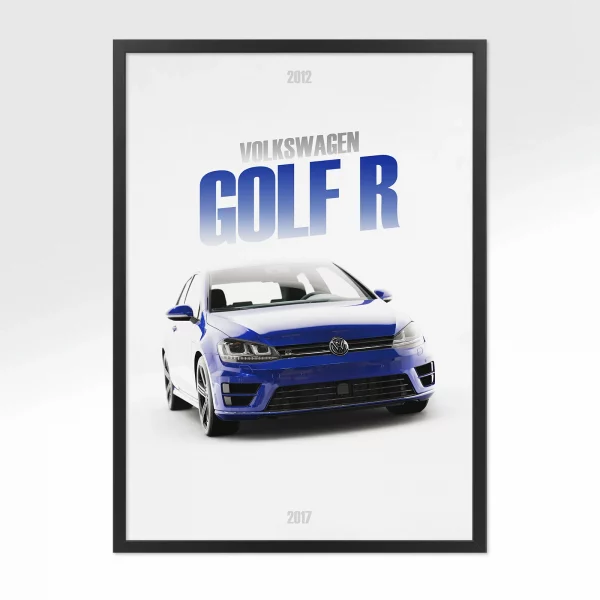 Poster Volkswagen Golf R 2012 – Vue avant