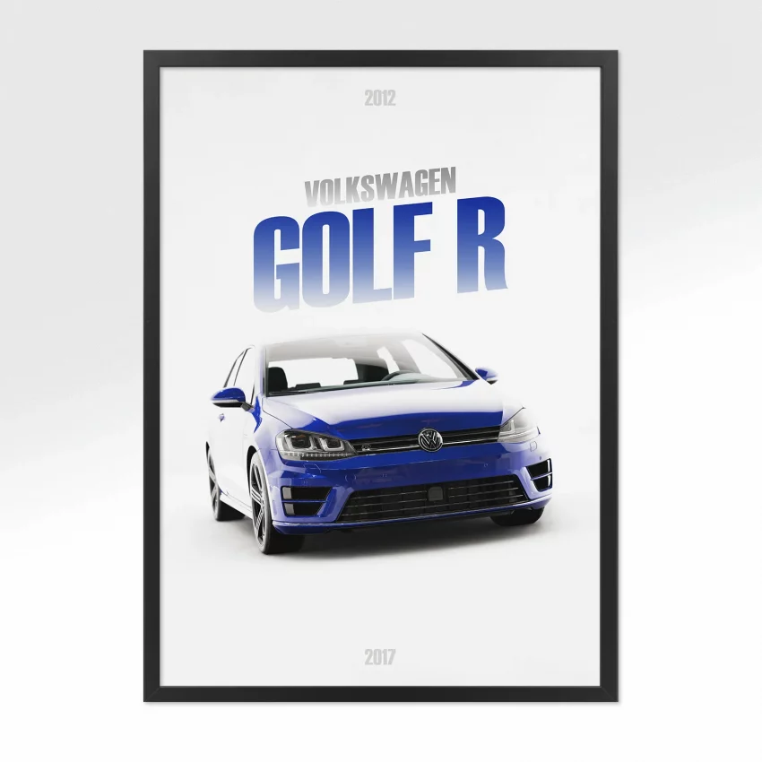 Poster Volkswagen Golf R 2012 - Vue avant