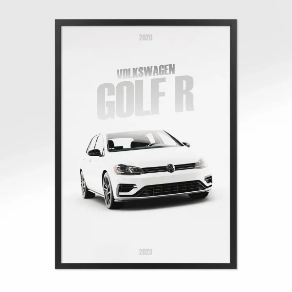 Poster Volkswagen Golf R 2020 – Vue avant