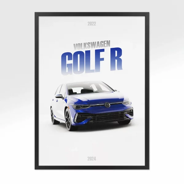 Poster Volkswagen Golf R 2022 – Vue avant