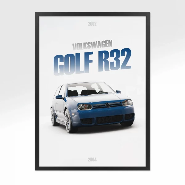Poster Volkswagen Golf R32 – Vue avant