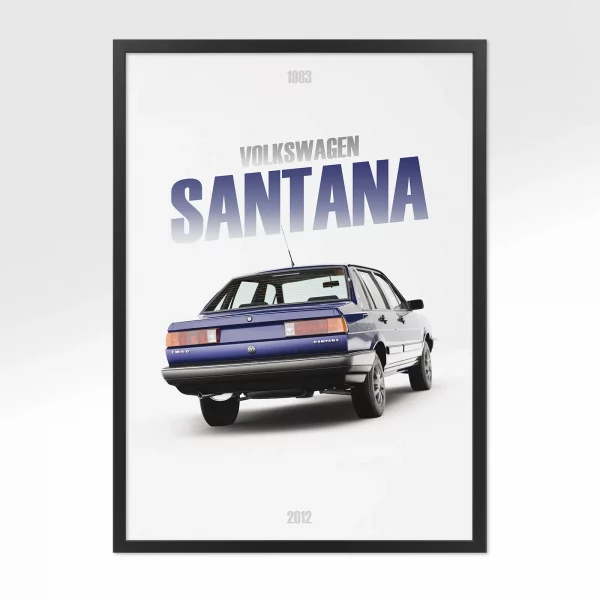 Poster Volkswagen Santana – Vue arrière