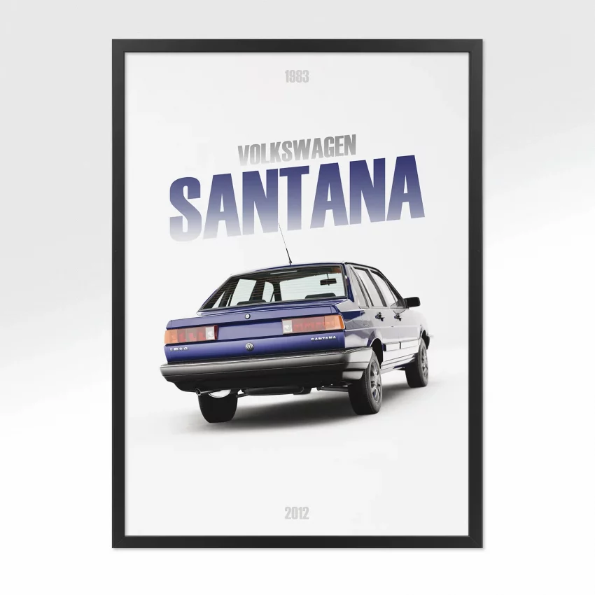 Poster Volkswagen Santana - Vue arrière