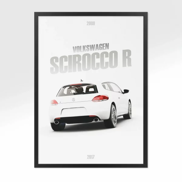 Poster Volkswagen Scirocco R – Vue arrière