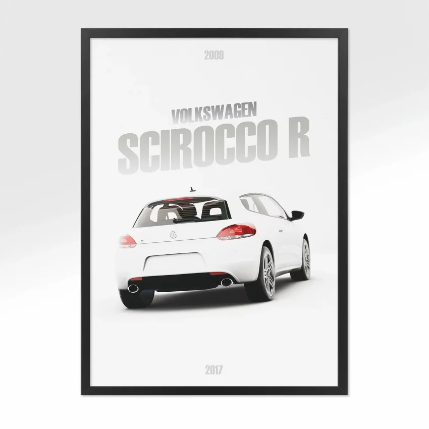 Poster Volkswagen Scirocco R - Vue arrière