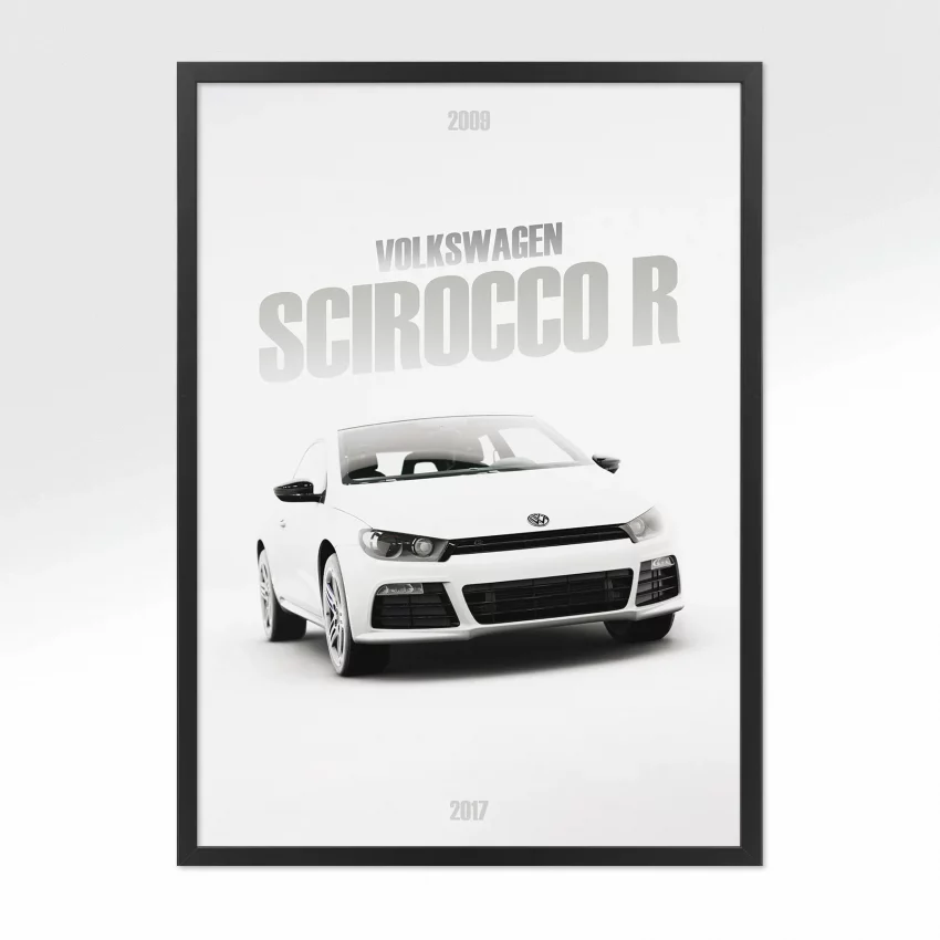 Poster Volkswagen Scirocco R - Vue avant