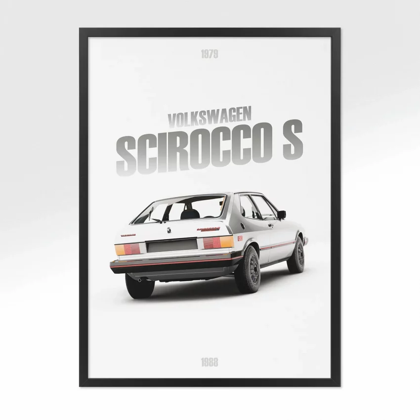 Poster Volkswagen Scirocco S - Vue arrière