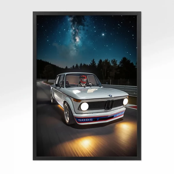 Poster Retromobile – BMW 2002 Turbo