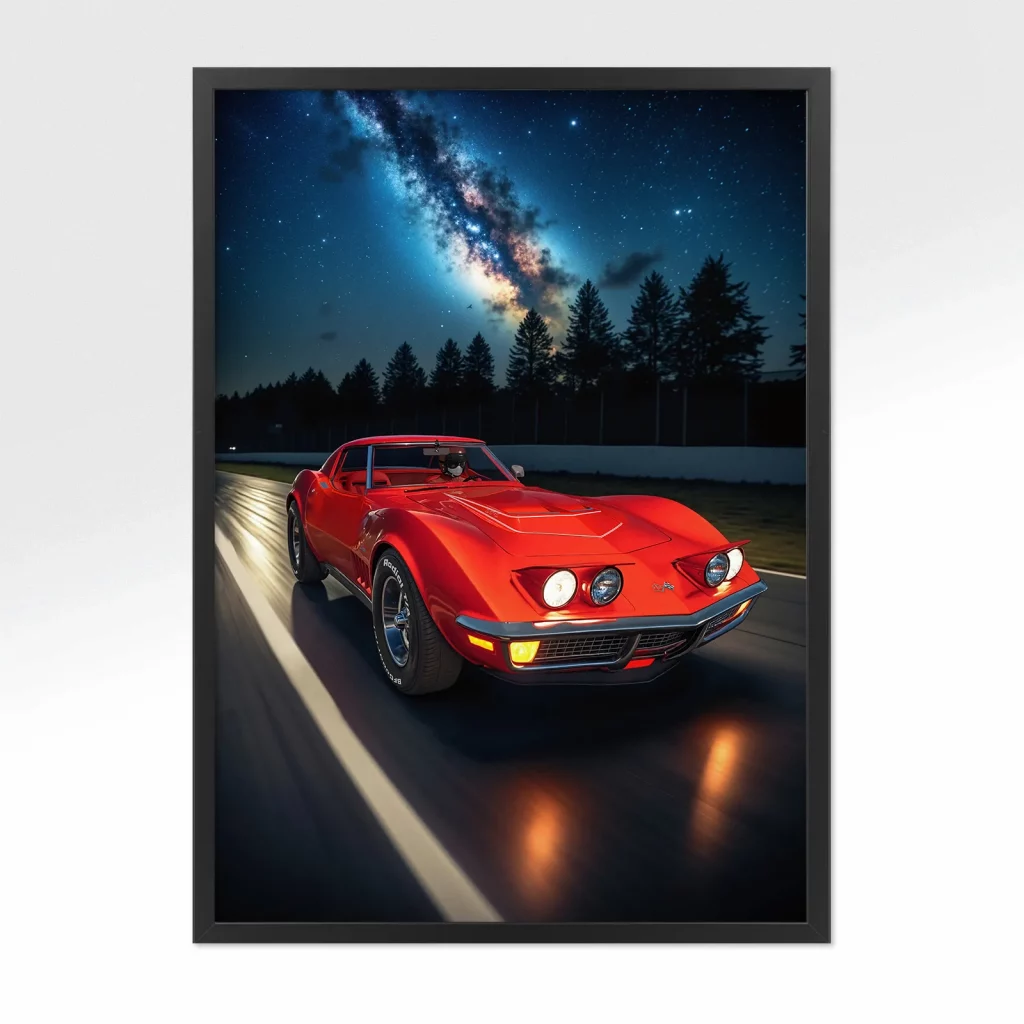 Poster chevrolet corvette sting ray