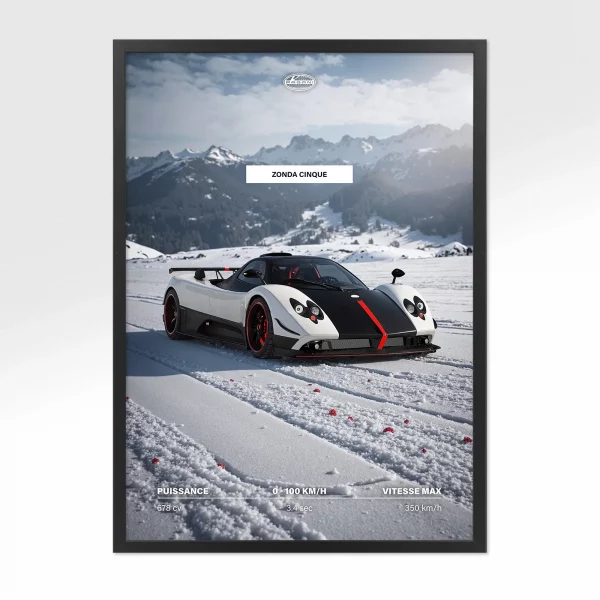 Poster Hypercar – Pagani Zonda Cinque