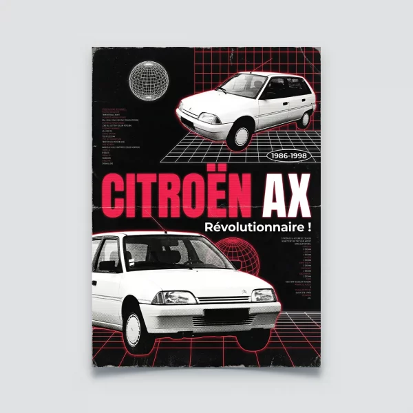 Poster Citroën AX | Rétro-Pub