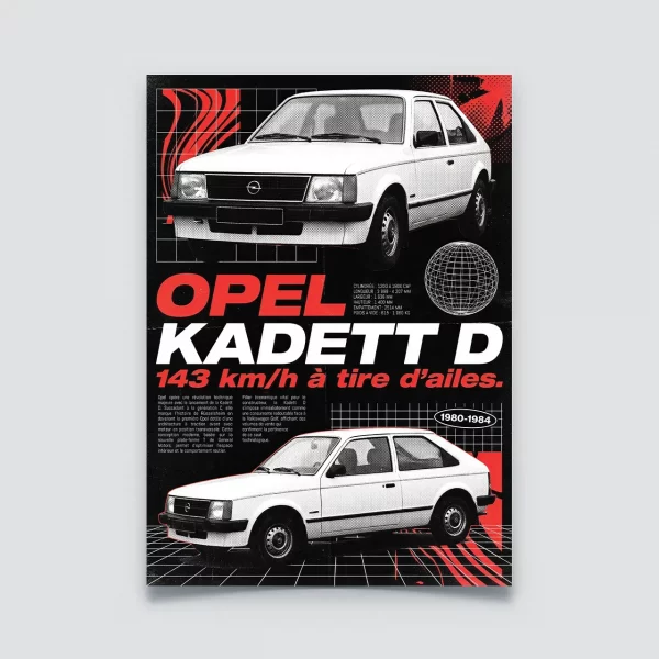 Poster Opel Kadett D | Rétro-Pub