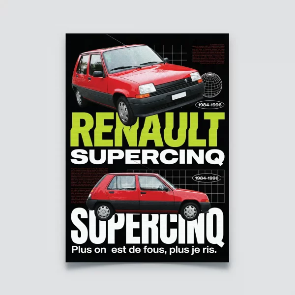 Poster Renault Supercinq | Rétro-Pub