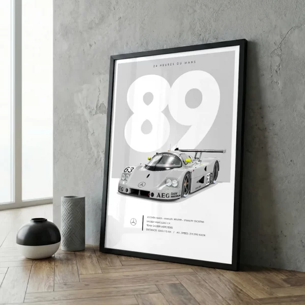 Poster 24h du Mans 1989 – Sauber Mercedes C9