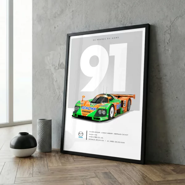 Poster 24h du Mans 1991 – Mazda 787B