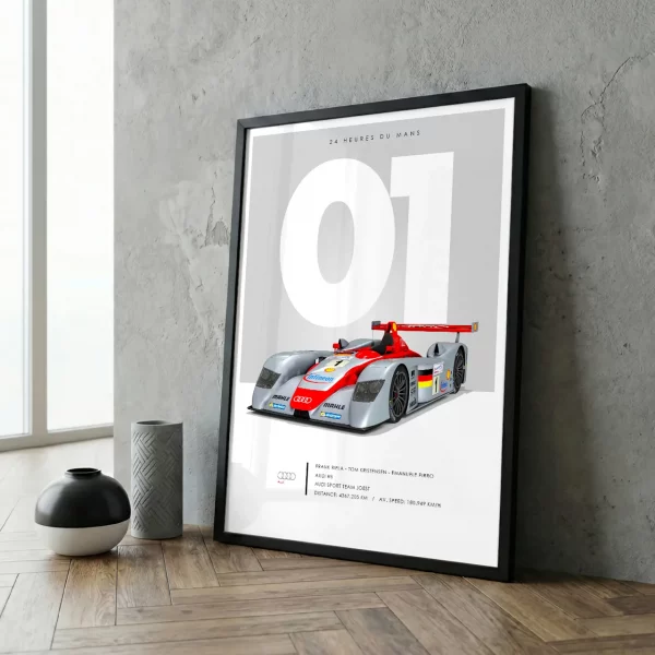 Poster 24h du Mans 2001 – Audi R8