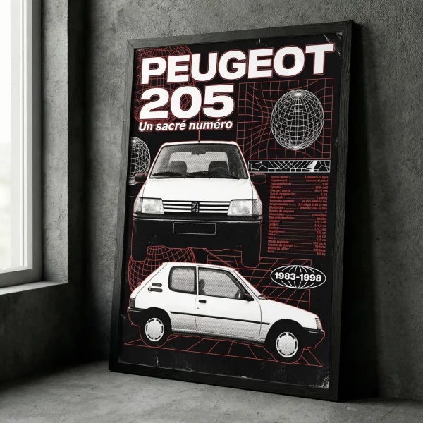 Poster Peugeot 205 | Rétro-Pub