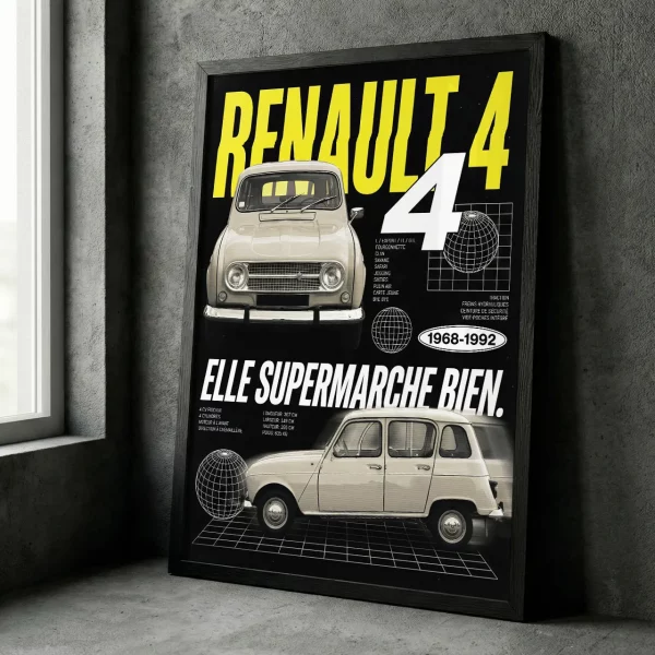 Poster Renault 4 | Rétro-Pub