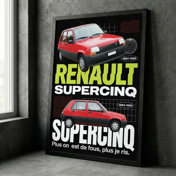 Poster Renault Supercinq | Rétro-Pub