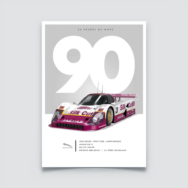 Poster 24h du Mans 1990 – Jaguar XJR-12