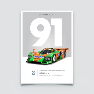 Poster 24h du Mans 1991, Mazda 787B