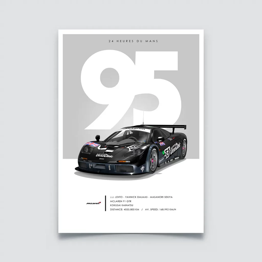 Poster 24h du Mans 1995, McLaren F1 GTR