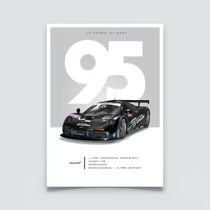 Poster 24h du Mans 1995, McLaren F1 GTR