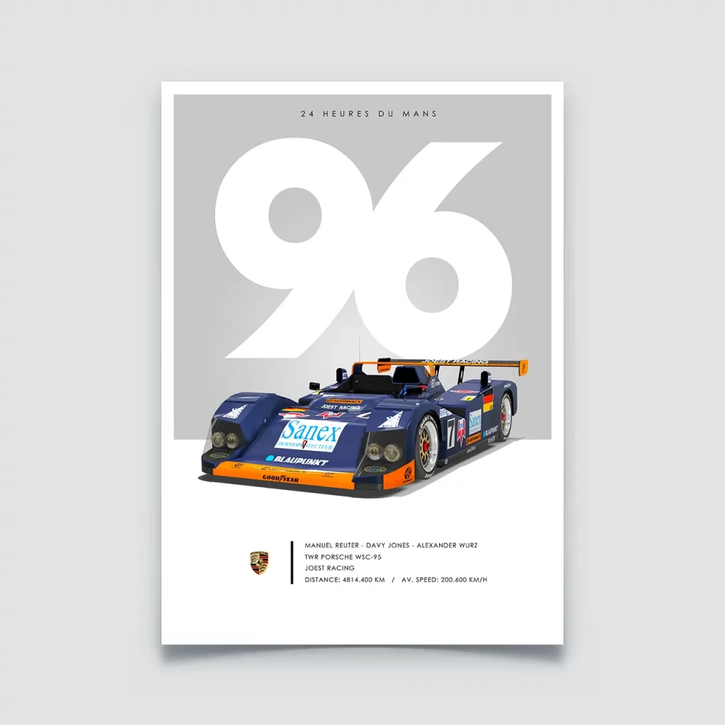 Poster 24h du Mans 1996, TWR Porsche WSC-95