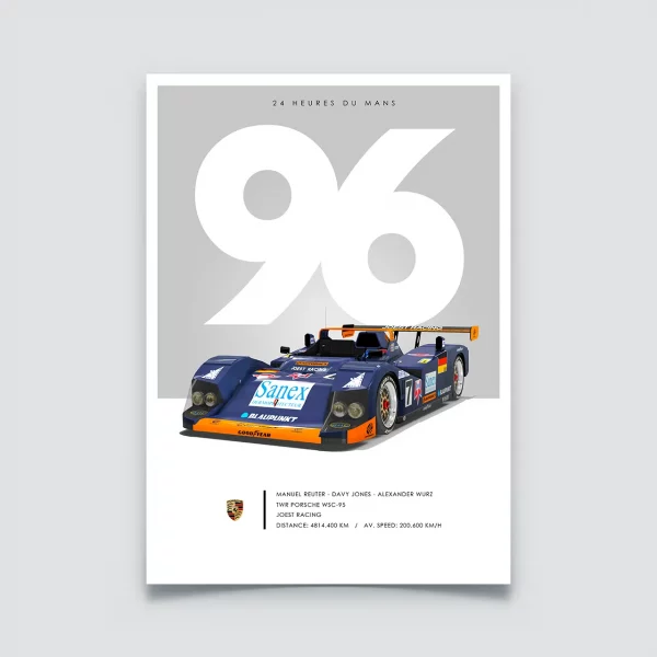 Poster 24h du Mans 1996 – TWR Porsche WSC-95