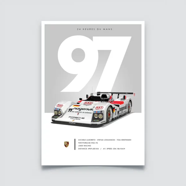 Poster 24h du Mans 1997 – TWR Porsche WSC-95
