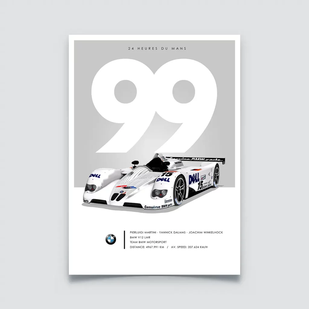 Poster 24h du Mans 1999, BMW V12 LMR