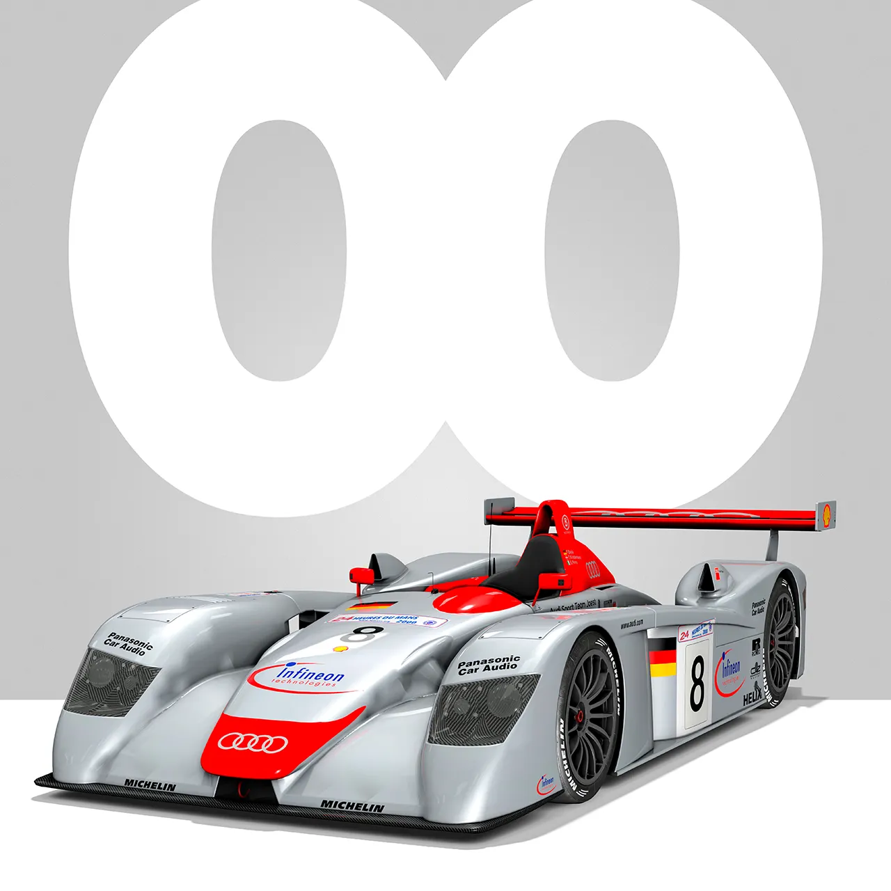 Détail poster 24 heures du mans Audi 2000