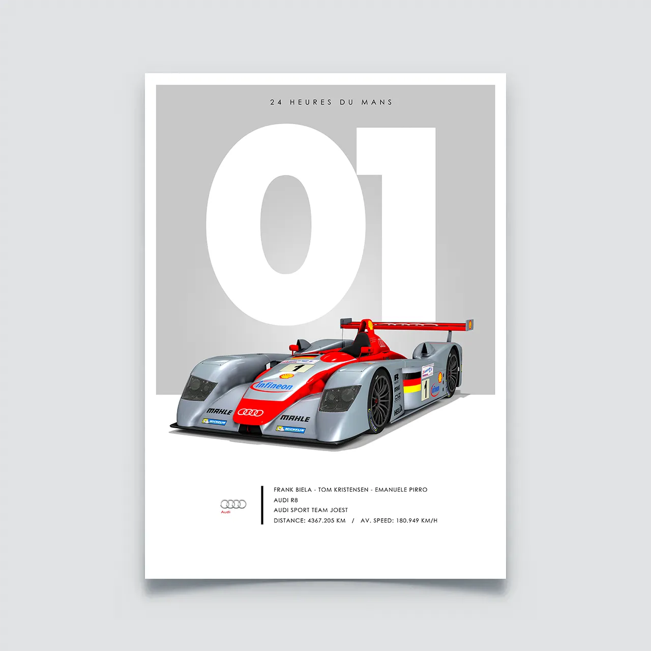 Poster 24h du Mans 2001, Audi R8