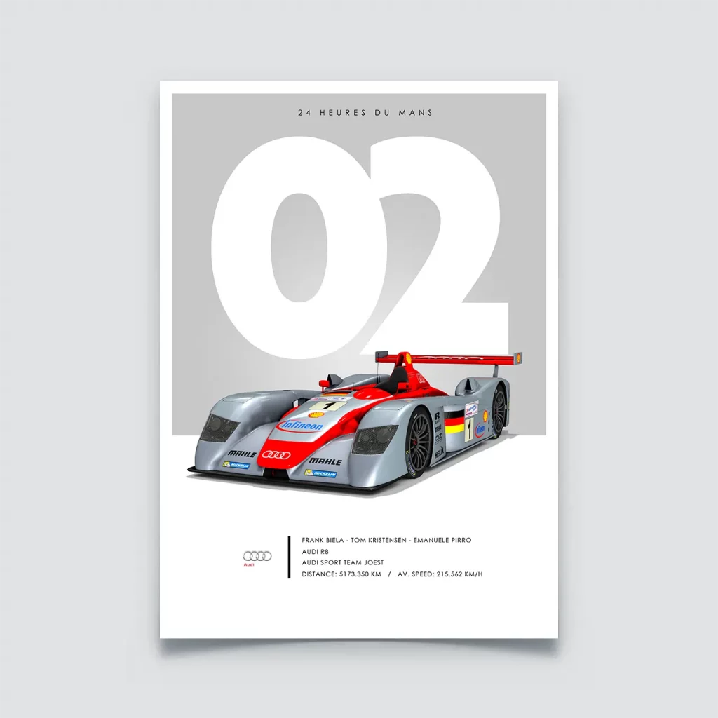 Poster 24h du Mans 2002, Audi R8