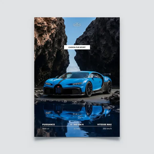Poster Bugatti Chiron Pur Sport | Collection Super Sport