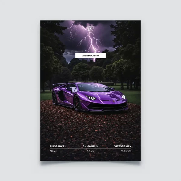 Poster Lamborghini Aventador SVJ | Collection Super Sport
