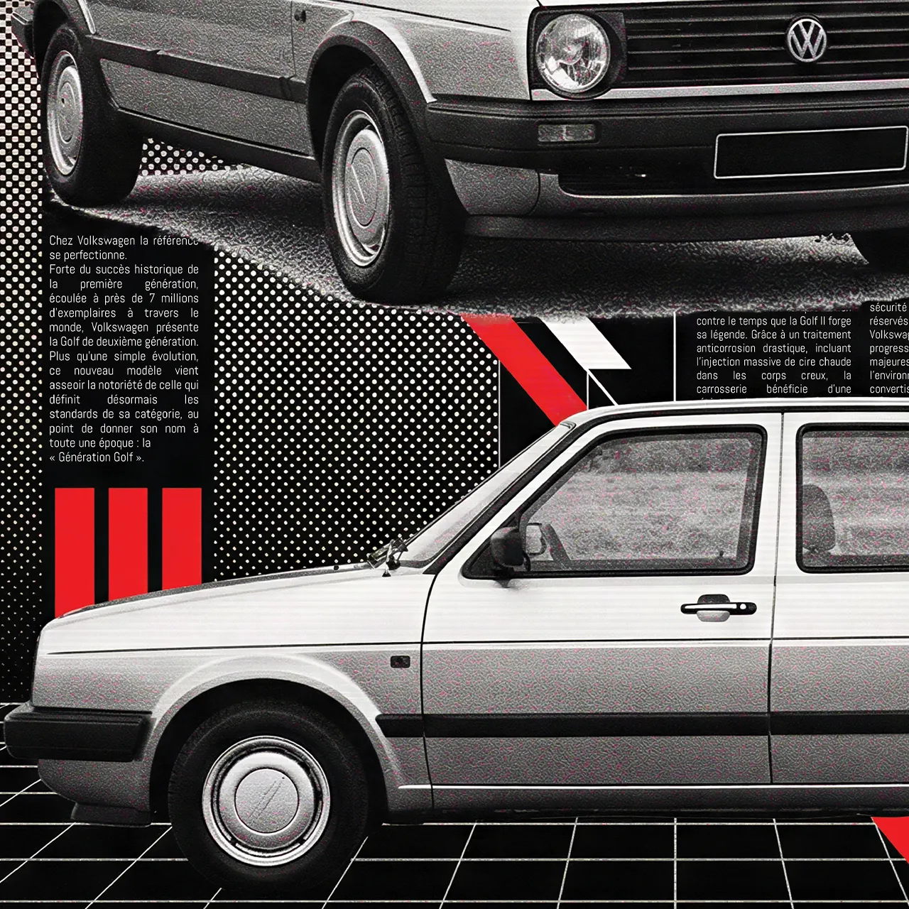 Détail poster Golf II, Publicité Rétro