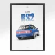 Affiche Audi RS2 - Vue Arrière