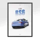 Affiche Audi RS6 bleu - Vue Arrière