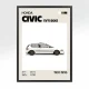 poster youngtimer honda civic
