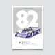 Poster 24h du Mans 1982, Porsche 956