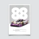 Poster 24h du Mans 1988, Jaguar XJR-9 LM