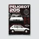 Poster Peugeot 205 sacré numéro blanche style vintage années 80