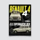 Poster Renault 4L style publicité vintage années 60